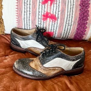 Bed Stu Tri-Color Vintage Leather Lita Oxford Shoes 10